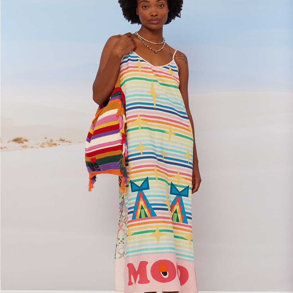 Colorful Striped Me369 Maxi Dress